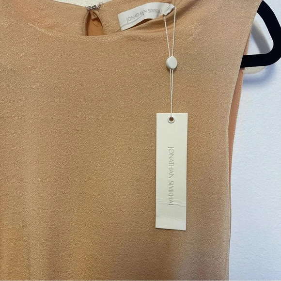 NWT Jonathan Simkhai Roxi Dress - Jersey Grecian Draped Midi Dress - Picture 9 of 10